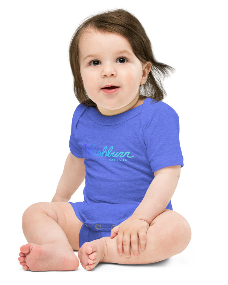 Washburn Baby Onesie - Neon Blue Gradient - Photo 4