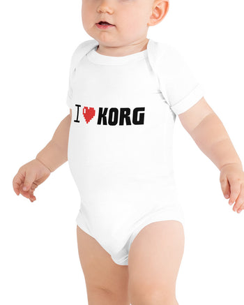 KORG I Heart KORG Onesie  - White