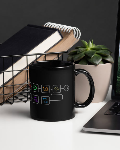 Line 6 Signal Flow Black Glossy Mug