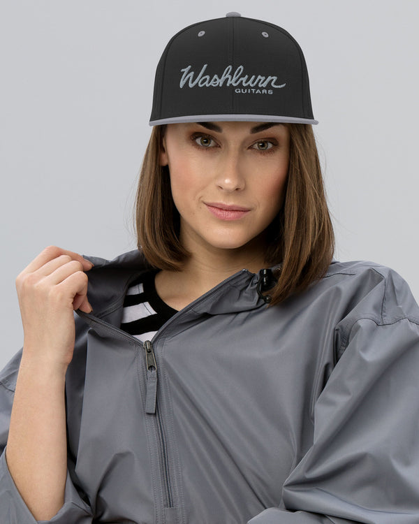 Washburn Snapback Hat - Black / Silver - Photo 9
