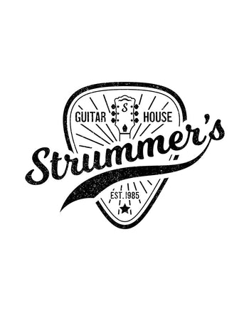 Strummers Guitar Shop 3/4 Sleeve Raglan Shirt  - White / Black