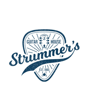 Strummers Guitar Store Enamel Mug  - Navy