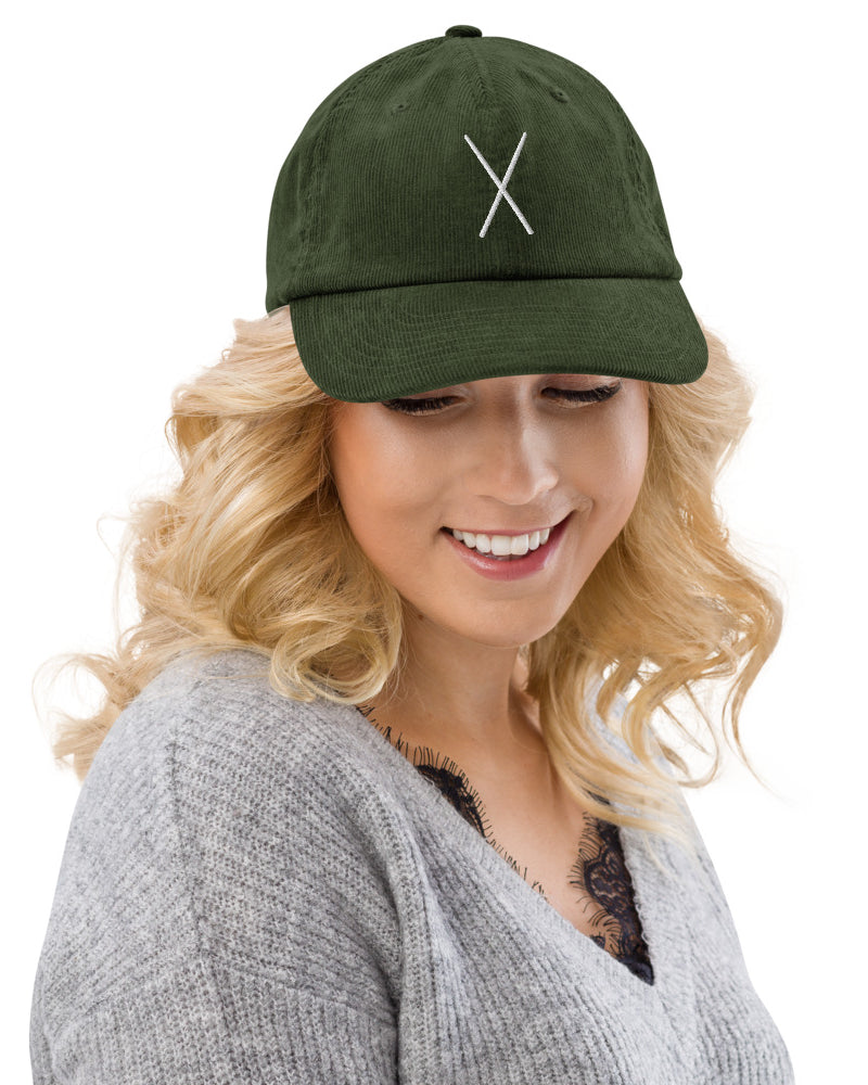 Drum Sticks Corduroy Hat - Olive Green - Photo 2