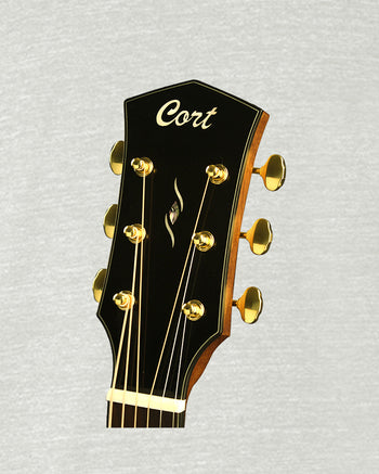 Cort Guitars Headstock T-Shirt  - Ash - Realistic Art