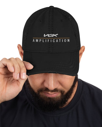 VOX Elevated Distressed Dad Hat  - Black
