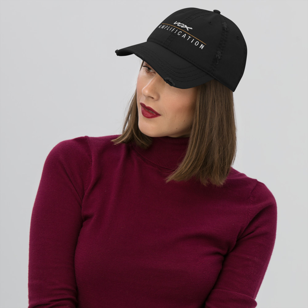 VOX Elevated Distressed Dad Hat - Black - Photo 6