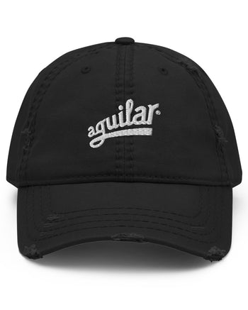 Aguilar Logo Distressed Dad Hat  - Black