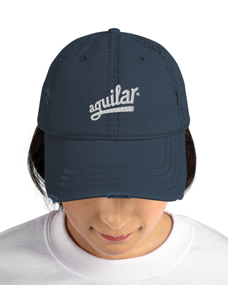 Aguilar Logo Distressed Dad Hat - Navy - Photo 3