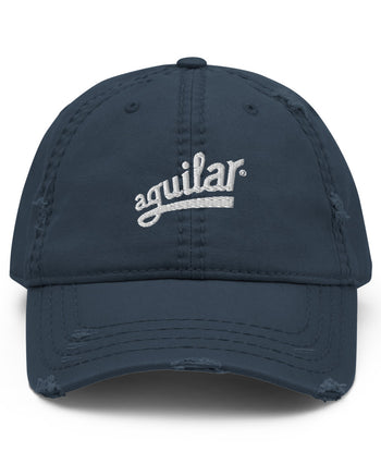 Aguilar Logo Distressed Dad Hat  - Navy