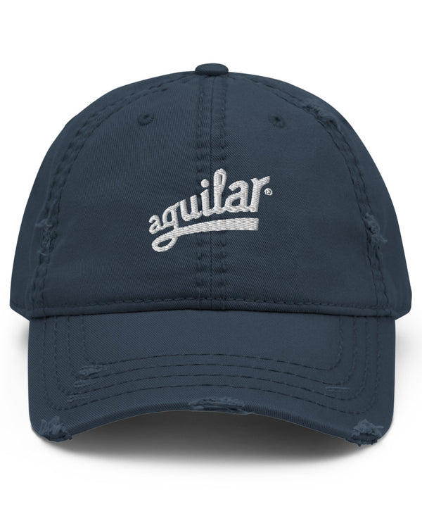 Aguilar Logo Distressed Dad Hat - Navy - Photo 1