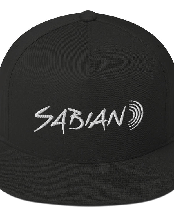 SABIAN Drummers Flat Bill Hat - Black / White - Photo 1