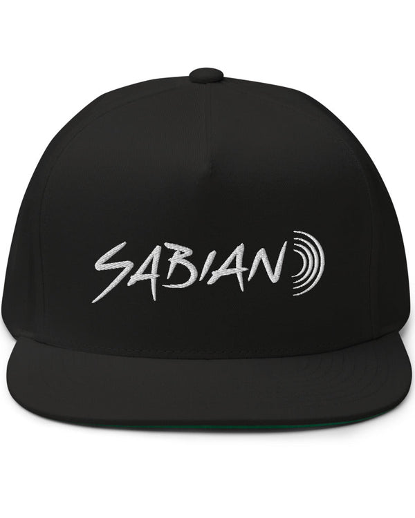 SABIAN Drummers Flat Bill Hat - Black / White - Photo 5