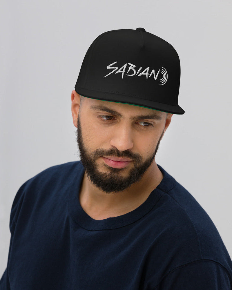 SABIAN Drummers Flat Bill Hat - Black / White - Photo 7