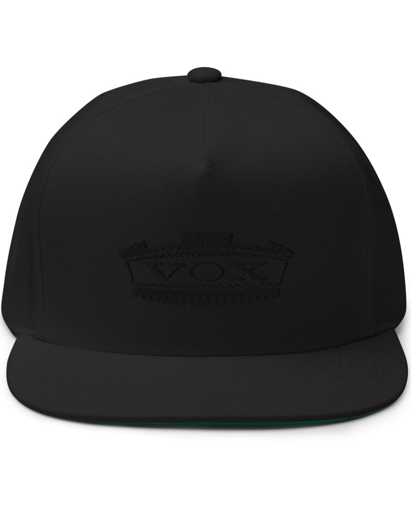 VOX Crown Flat Bill Hat - Black / Black - Photo 2