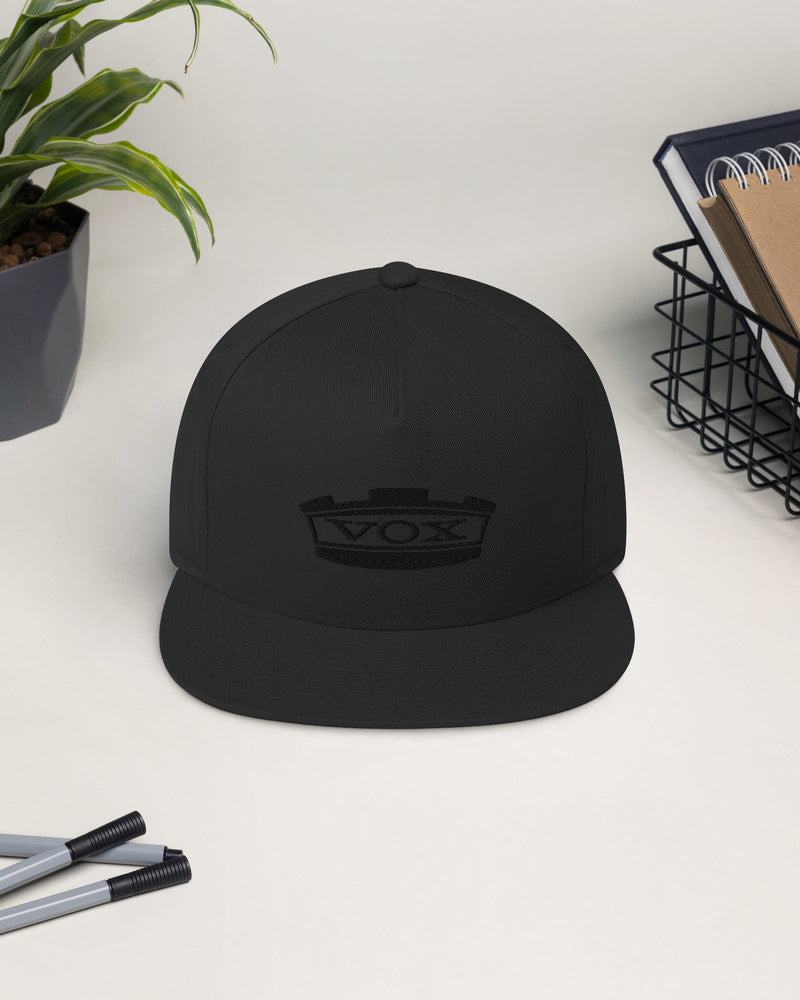 VOX Crown Flat Bill Hat - Black / Black - Photo 3