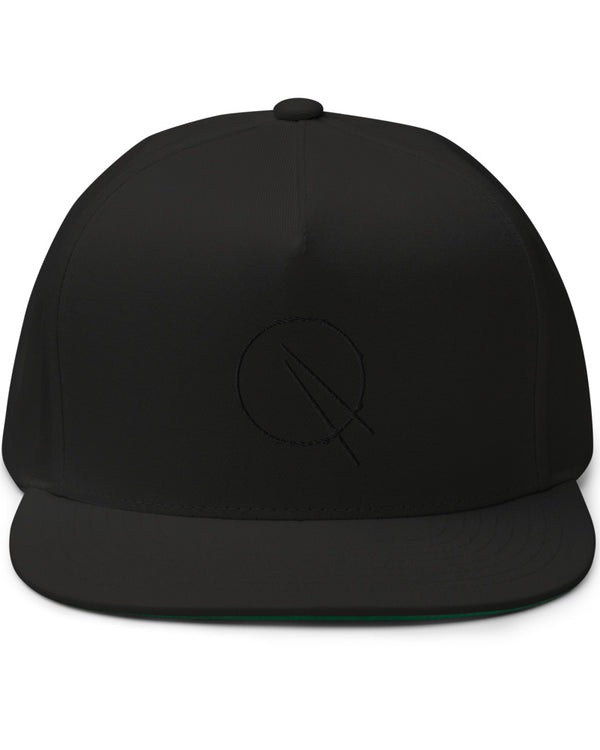 Drummer Flat Bill Hat - Black with Black - Photo 2