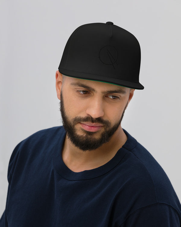 Drummer Flat Bill Hat - Black with Black - Photo 4