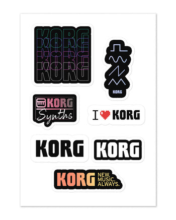 KORG 7-piece Sticker Sheet