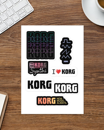 KORG 7-piece Sticker Sheet