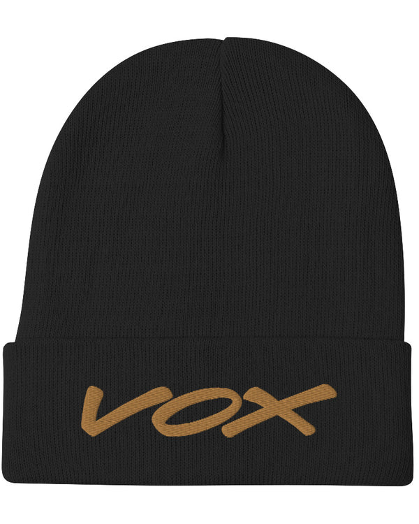 VOX Logo Embroidered Beanie - Black - Photo 9