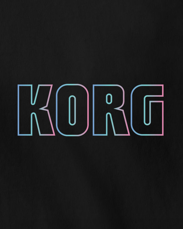 KORG Gradient Logo T-Shirt - Black W/Candy Blue - Photo 2