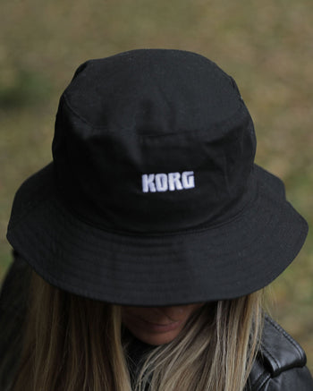 KORG Logo Embroidered Bucket Hat  - Black