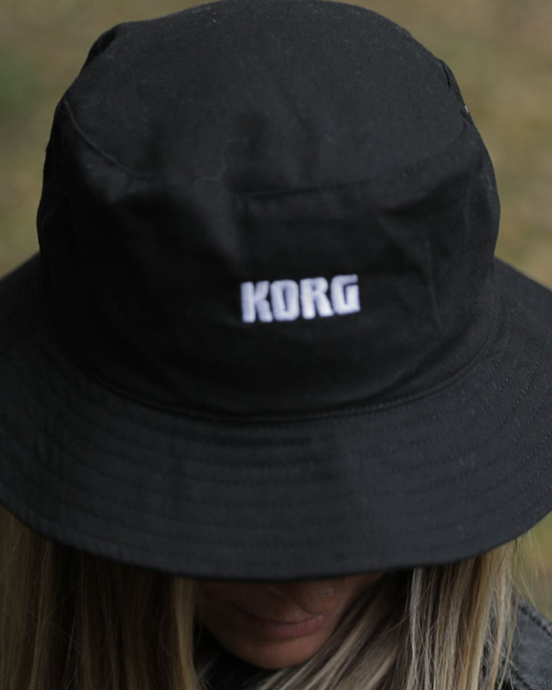 KORG Logo Embroidered Bucket Hat - Black - Photo 7