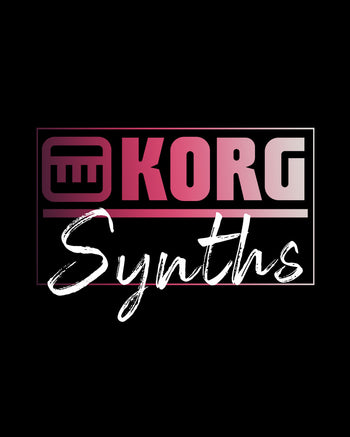 KORG Synths V-Neck T-Shirt  - Black