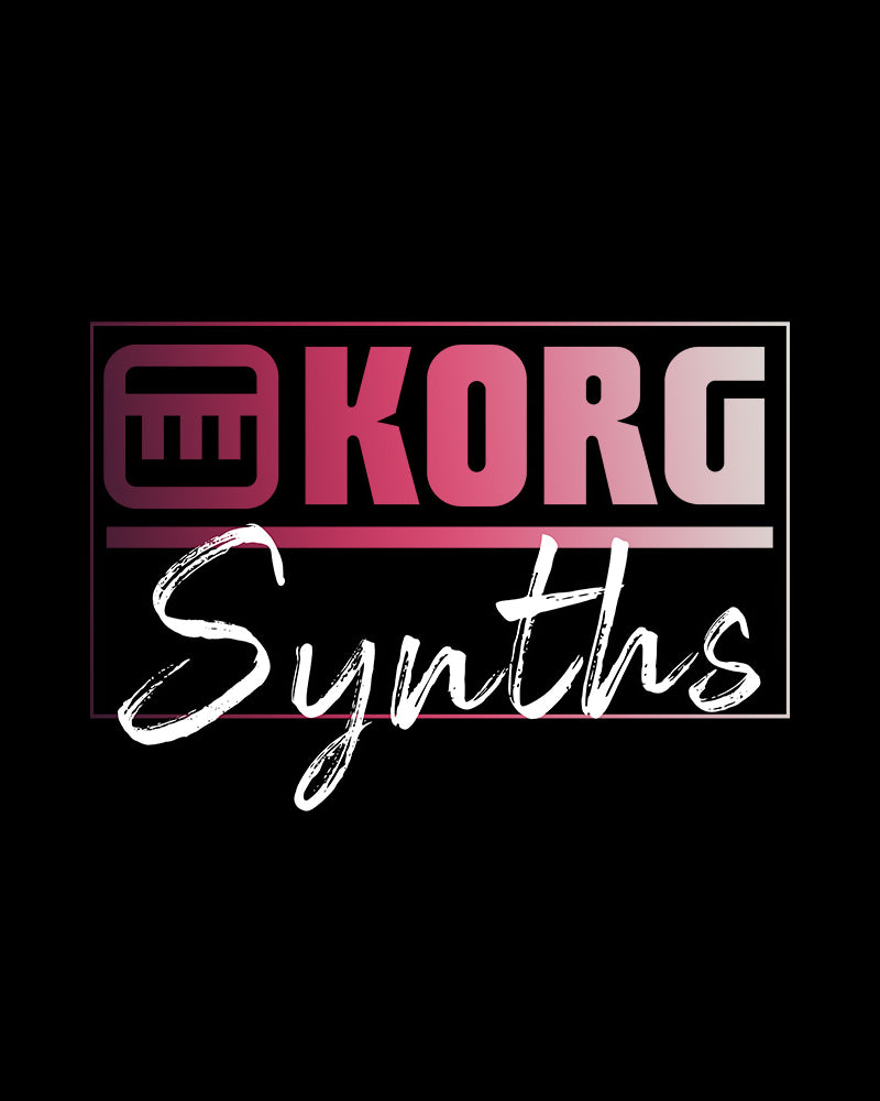 KORG Synths V-Neck T-Shirt - Black - Photo 2