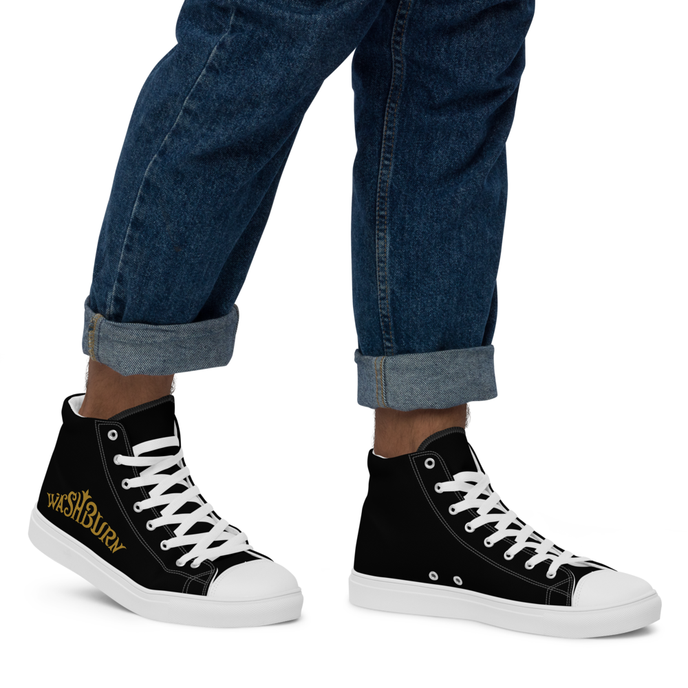 Washburn Men’s High Top Canvas Shoes  - Black