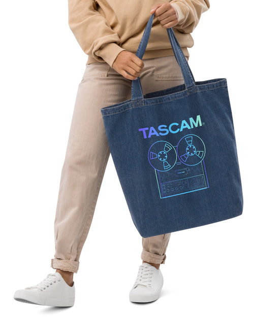 TASCAM Reel to Reel Organic Denim Tote Bag