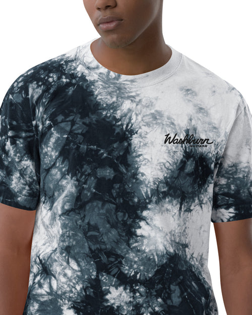 Washburn Tie-Dye Embroidered T-Shirt  - Black and White