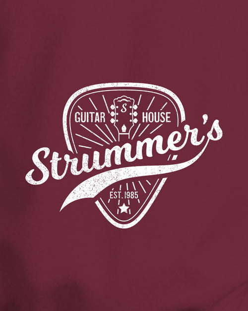 Strummers Guitar Shop Unisex Hoodie  - Red