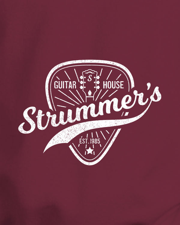 Strummers Guitar Shop Unisex Hoodie - Red - Photo 2