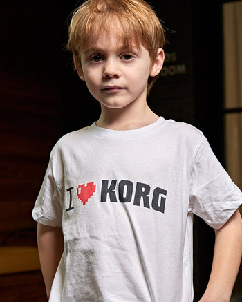 KORG I Heart KORG Childs Tee  - White