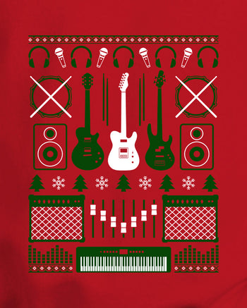 Musicians Christmas Long Sleeve T-Shirt  - Red