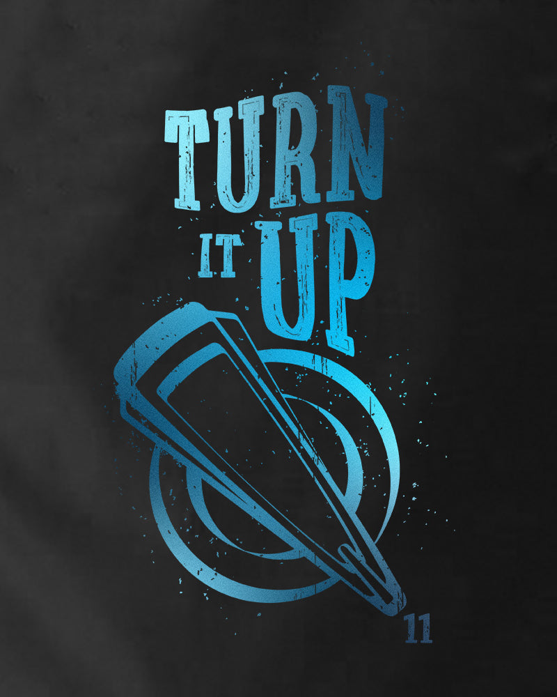 Turn It Up Short Sleeve T-Shirt - Black with Gradient  - Photo 2