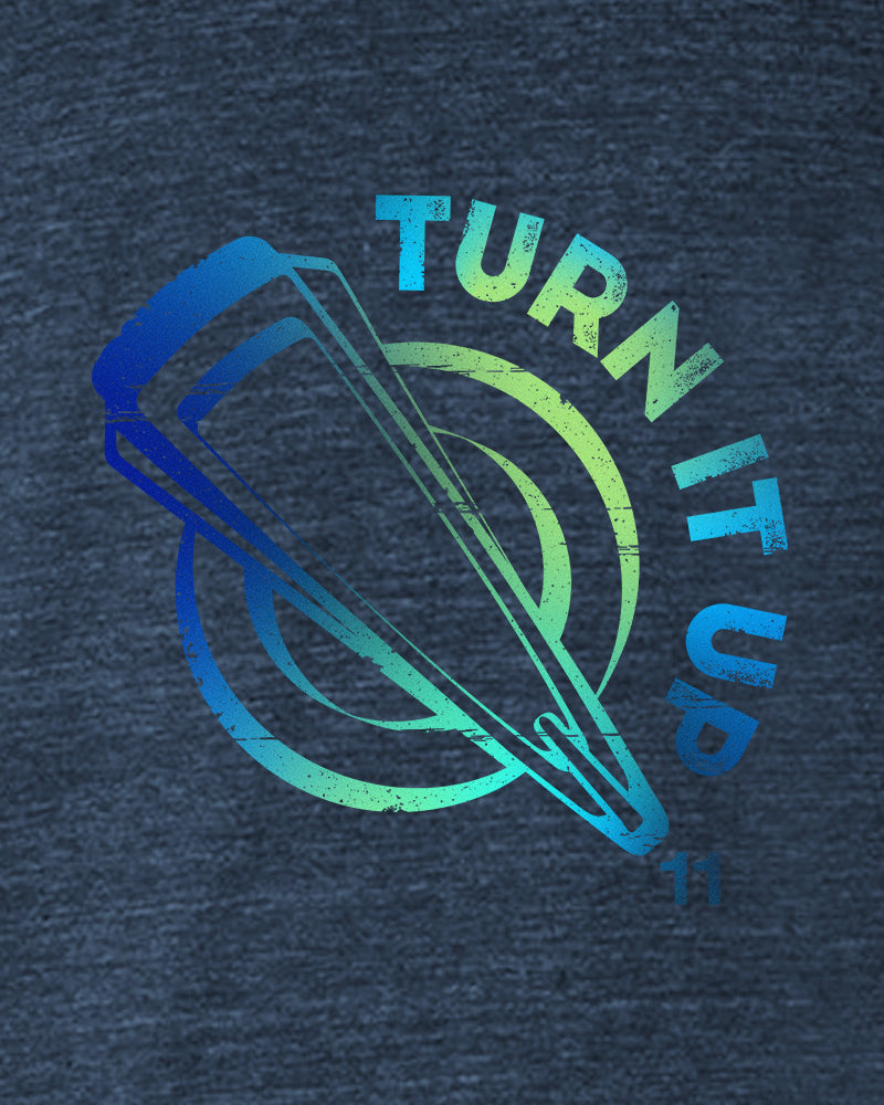 Turn It Up to 11 3/4 Sleeve Raglan Shirt - Navy / Heather Blue - Photo 2