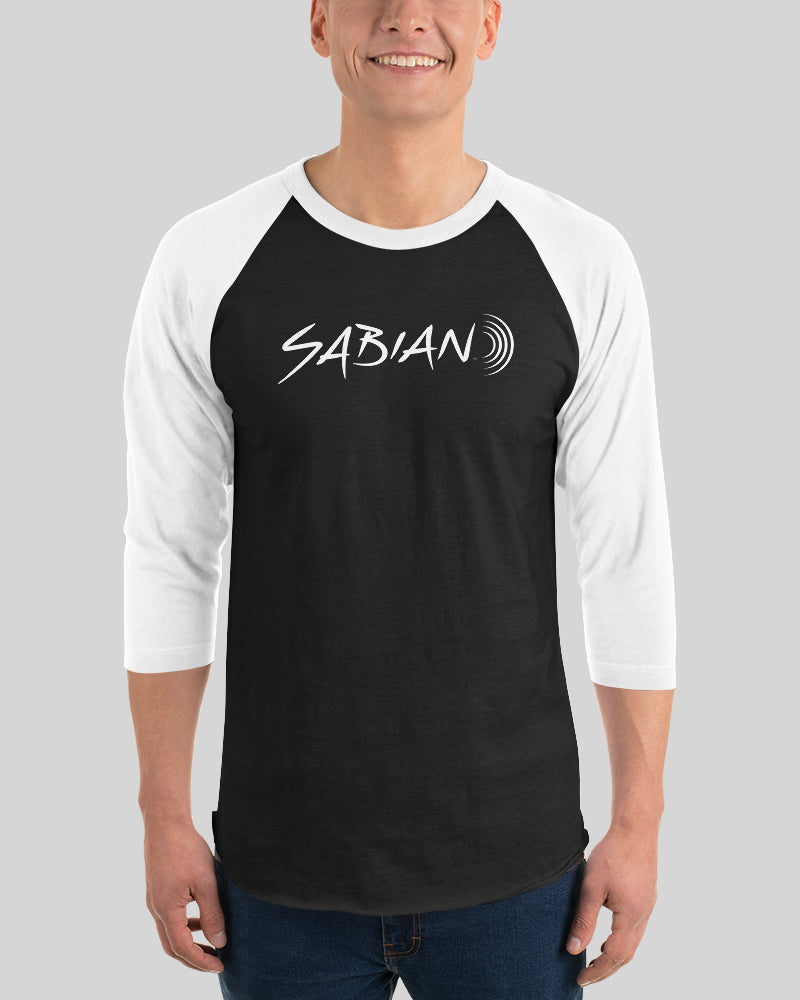SABIAN 3/4 Sleeve Raglan Shirt - Black / White - Photo 1