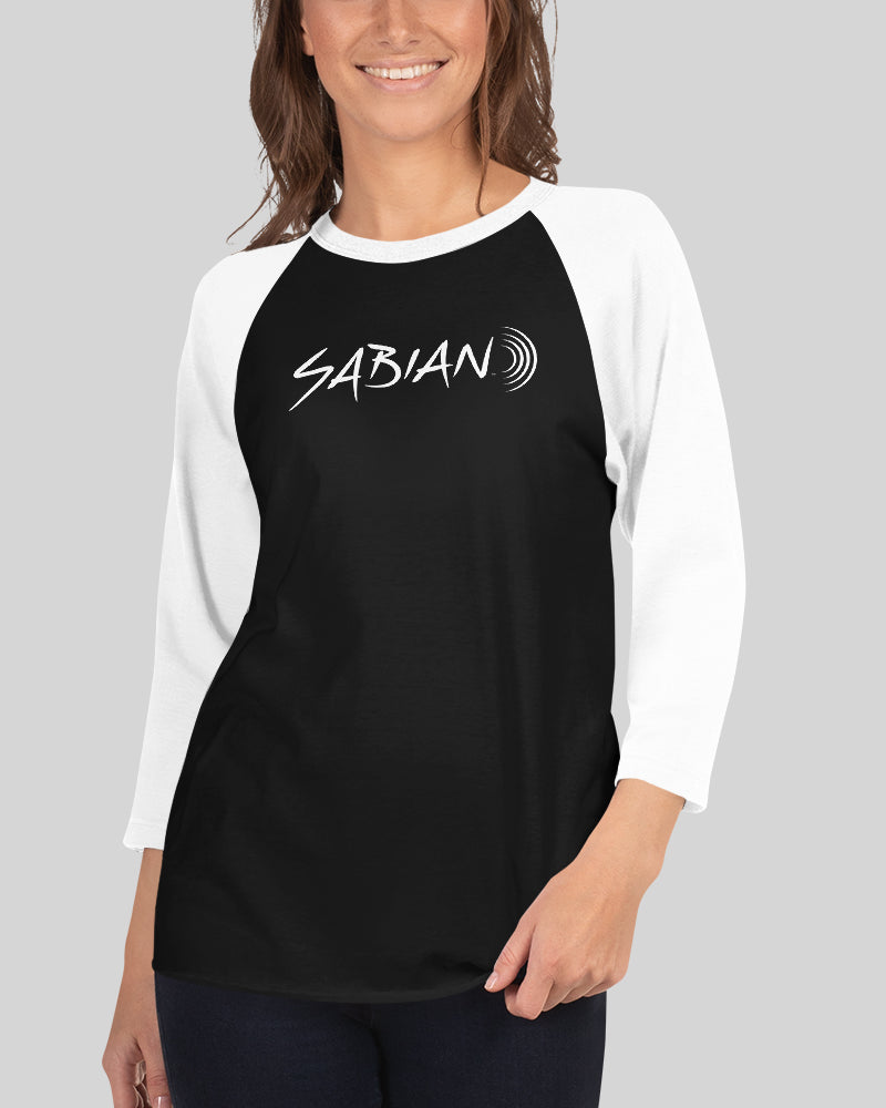 SABIAN 3/4 Sleeve Raglan Shirt - Black / White - Photo 3