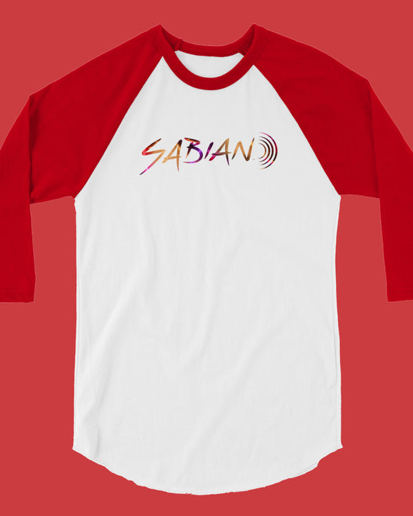 SABIAN B20 Stage 3/4 Sleeve Raglan Shirt - White / Red - Photo 4