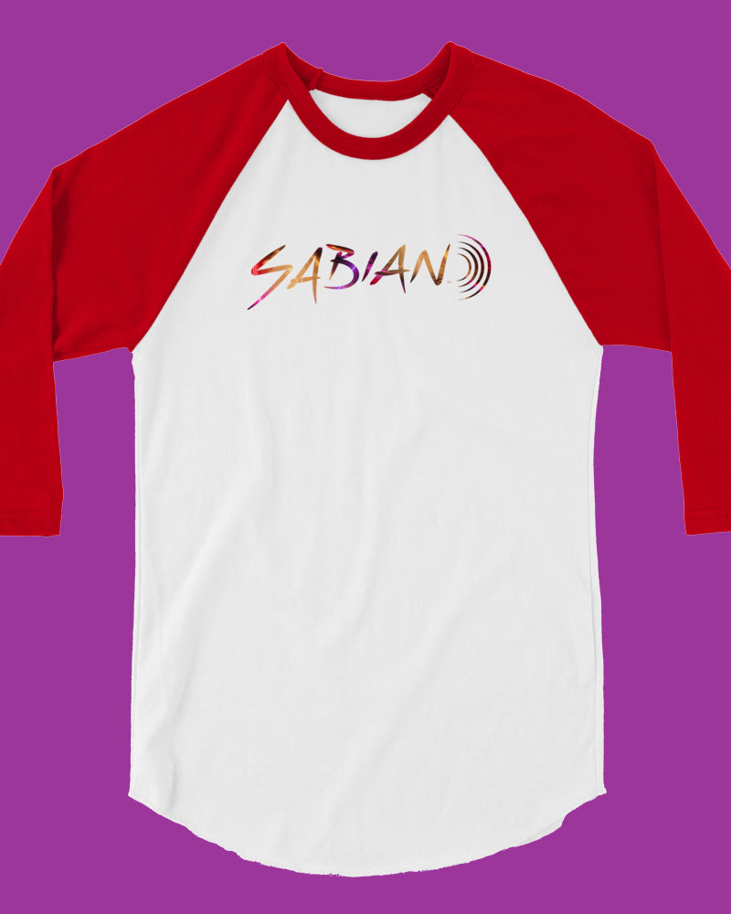 SABIAN B20 Stage 3/4 Sleeve Raglan Shirt - White / Red - Photo 6