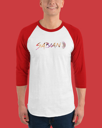 SABIAN B20 Stage 3/4 Sleeve Raglan Shirt  - White / Red