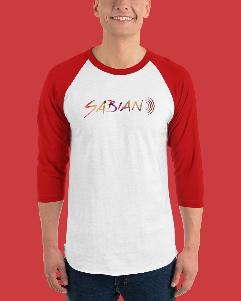 SABIAN B20 Stage 3/4 Sleeve Raglan Shirt - White / Red - Photo 1