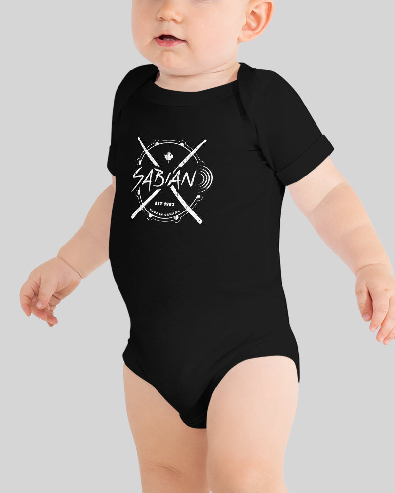 SABIAN 1982 Baby Short Sleeve One Piece - Black - Photo 1