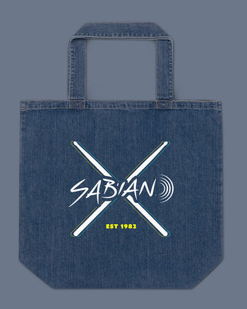 SABIAN Neon X Organic Denim Tote Bag  - Blue Denim
