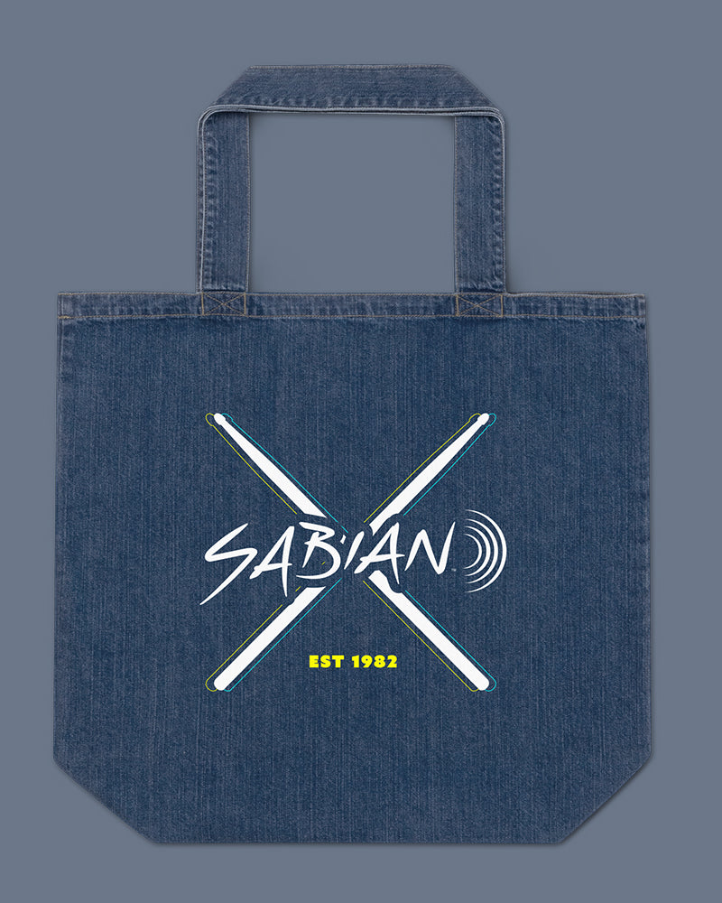SABIAN Neon X Organic Denim Tote Bag - Blue Denim - Player W...