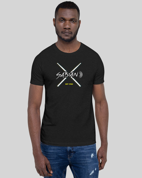 SABIAN Neon X T-Shirt  - Black Heather