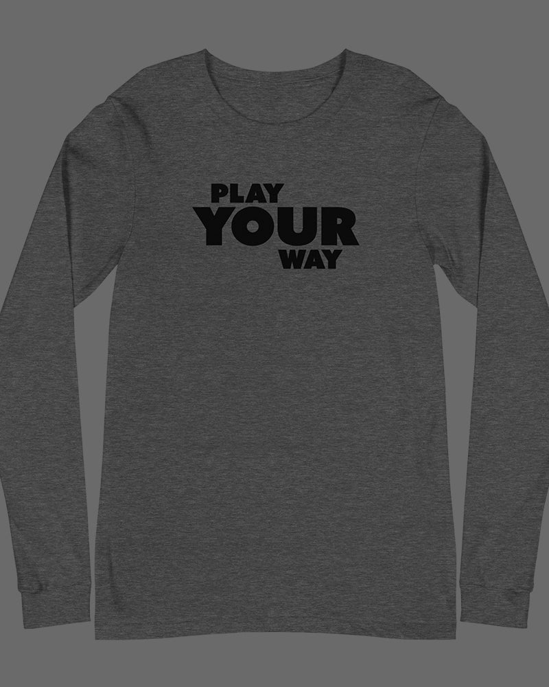 SABIAN Play Your Way Long Sleeve T-Shirt - Dark Gray Heather - Photo 3