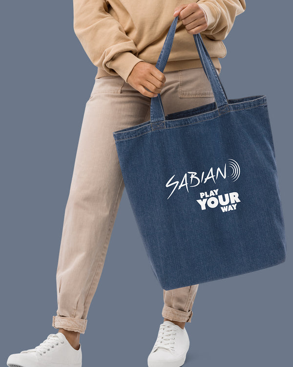 SABIAN Play Your Way Organic Denim Tote Bag - Blue Denim - Photo 4